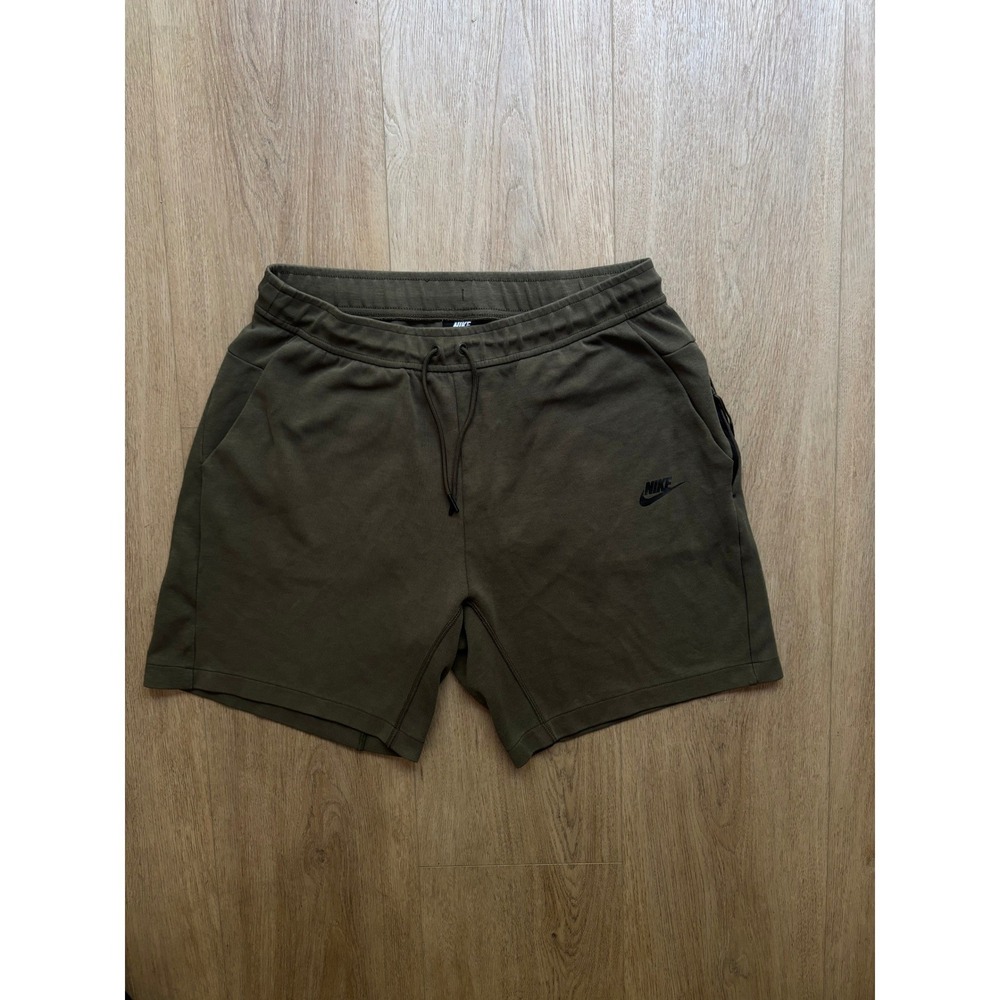 Nike Sportswear Tech Fleece Shorts Mens Large Olive Green CU4503-326